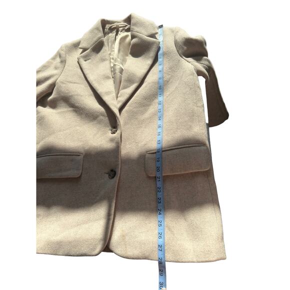 & Other Stories Beige Neutral Basic Dressy Oversized Wool Blend Blazer Size 2 - Picture 14 of 14